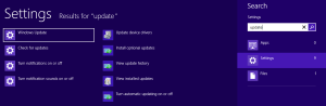 Windows Search Results for Update