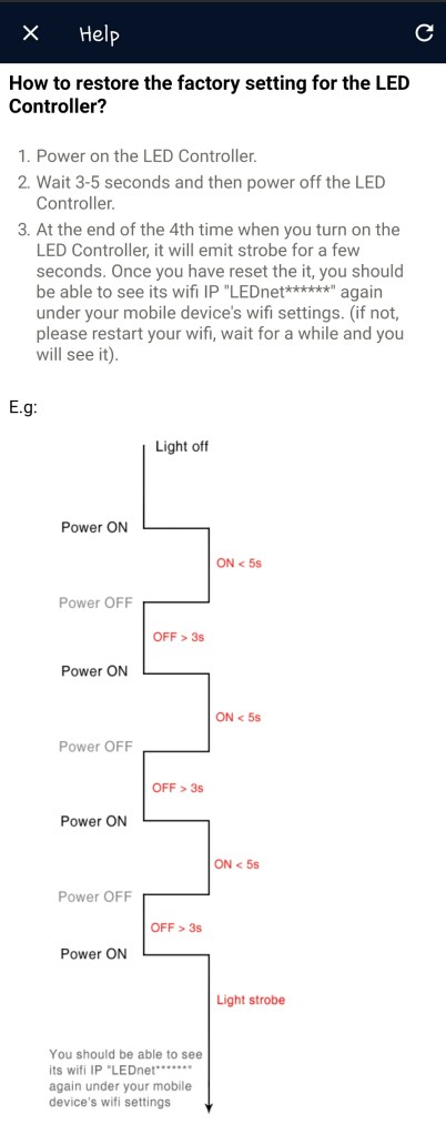 MagicHomeFactoryReset