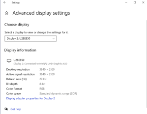 advanced display settings